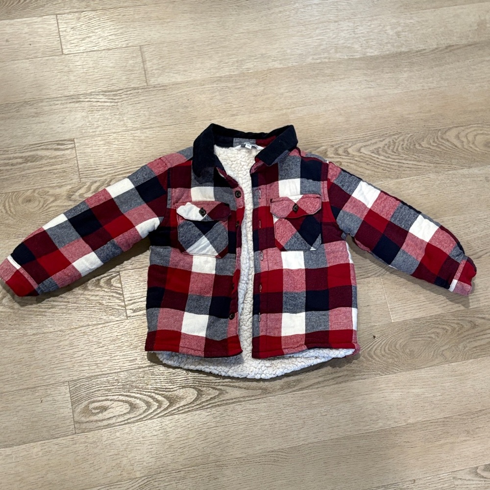 George Red and Blue Plaid Kids Jacket